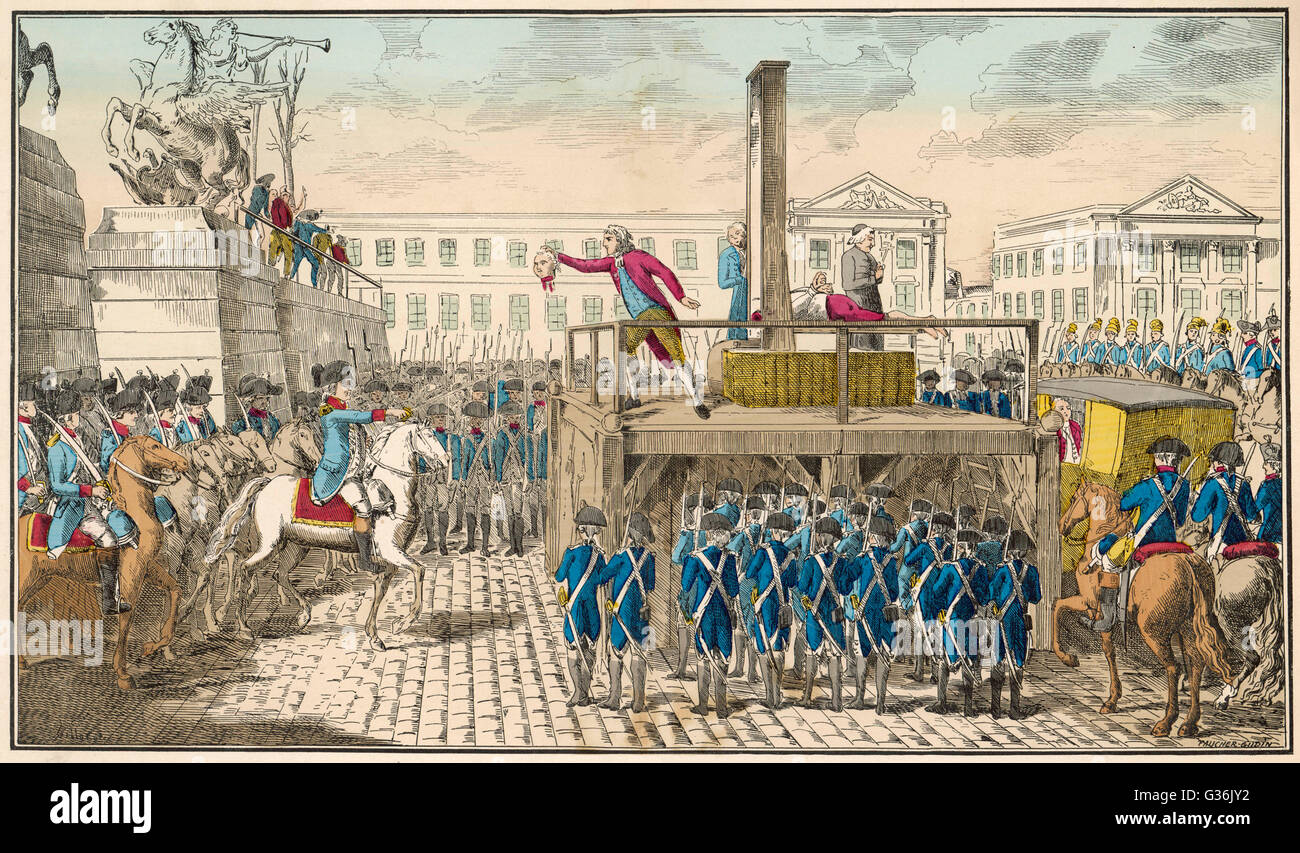 image of execution of louis xvi during the french revolution-date 21 january G36JY2