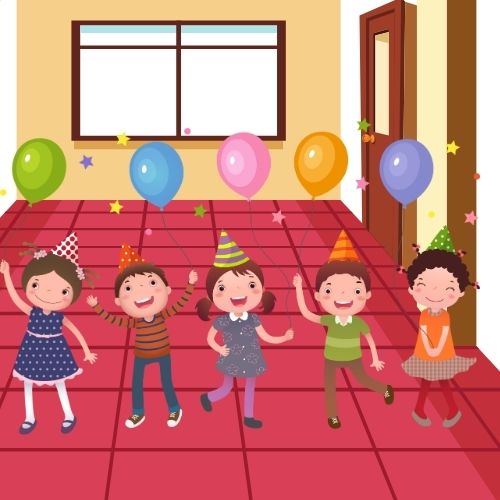 At the party