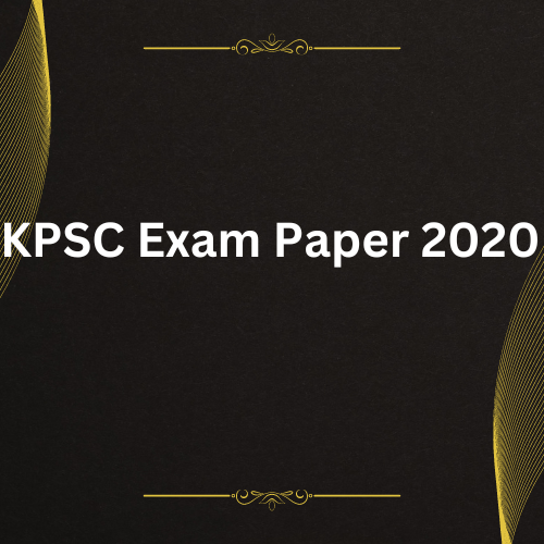 KPSC Exam paper 2020